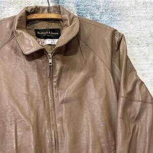 Vintage 90s Bullock & Jones Leather Bomber Jacket Mens 40 Made Spain Retro